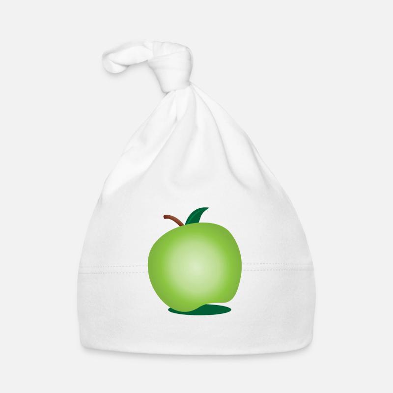 green apple tilted with a shadow Organic Baby Cap