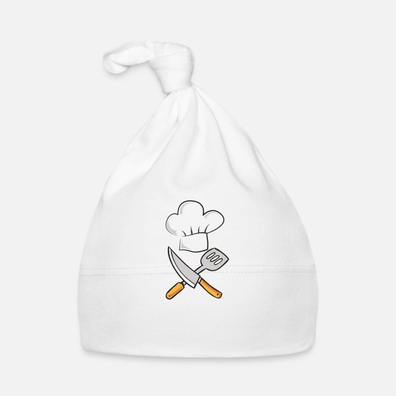 Chef chef chef cook kitchen food - Organic Baby Cap - white