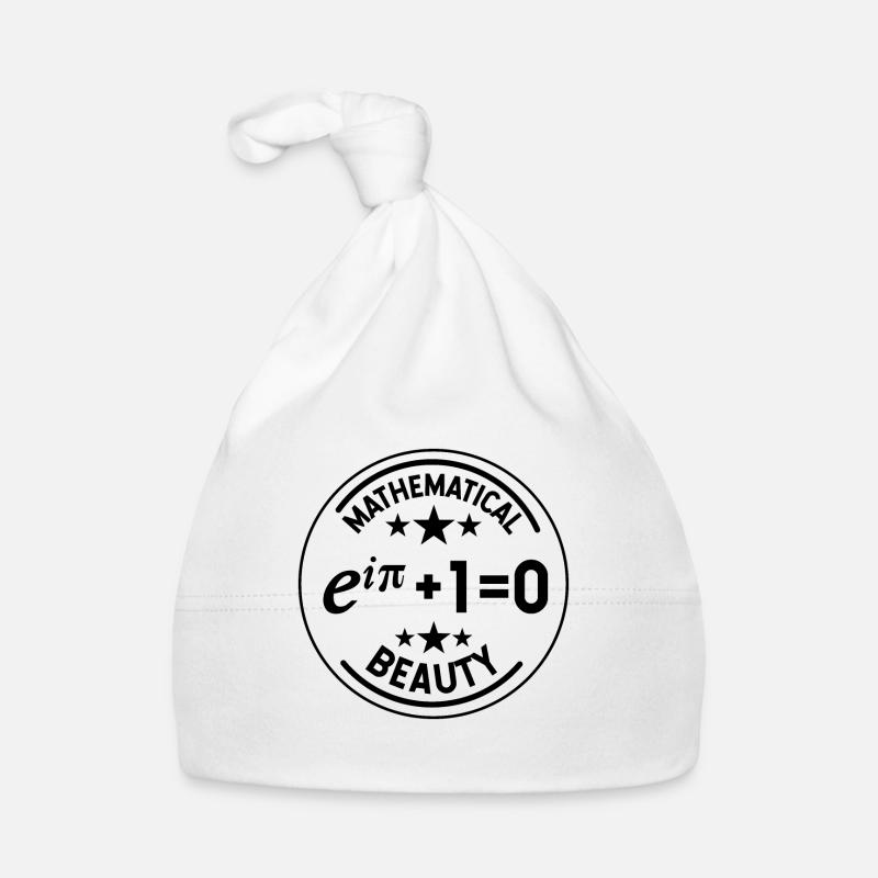 Symboles mathématiques mathématiques cadeau beauté Eulers - Bonnet bio Bébé - blanc