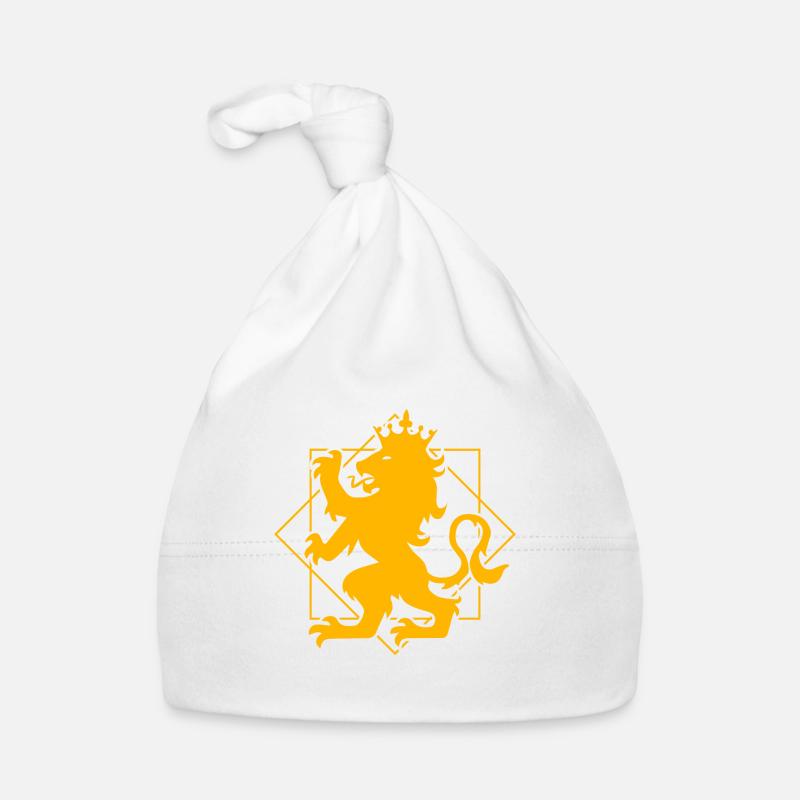 Idée cadeau chevalier lion héraldique Bonnet bio Bébé