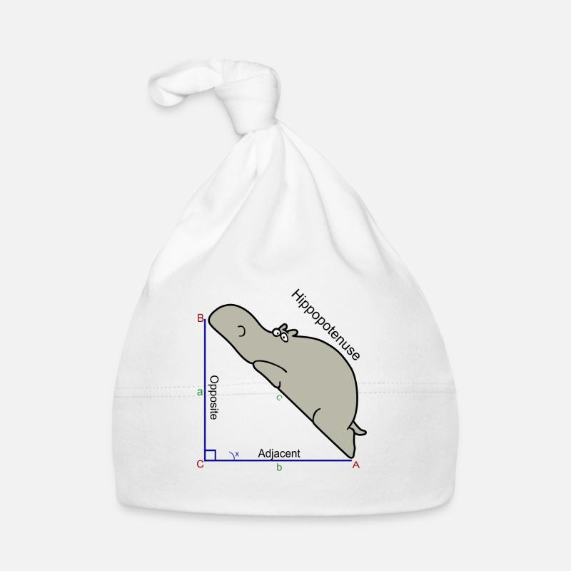 Humour mathématique hypoténuse Bonnet bio Bébé