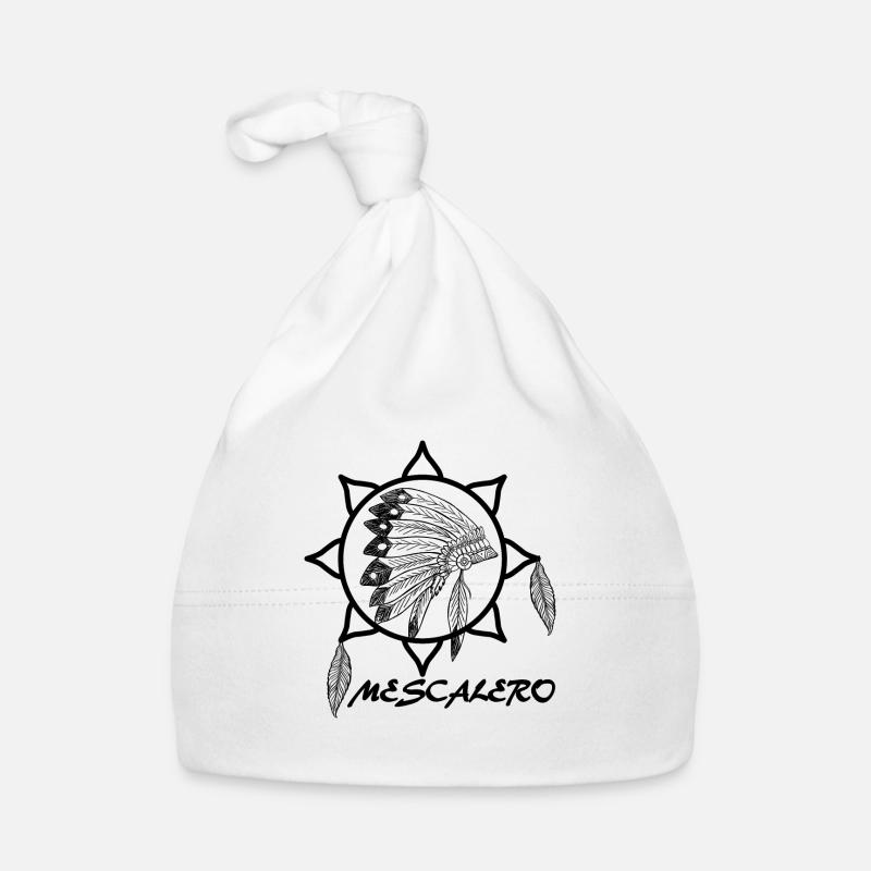 Mescalero Apache Indien - Bonnet bio Bébé - blanc