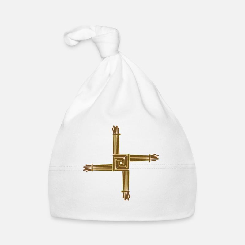 Idée cadeau de symboles celtiques de St. Brigid Cross Bonnet bio Bébé