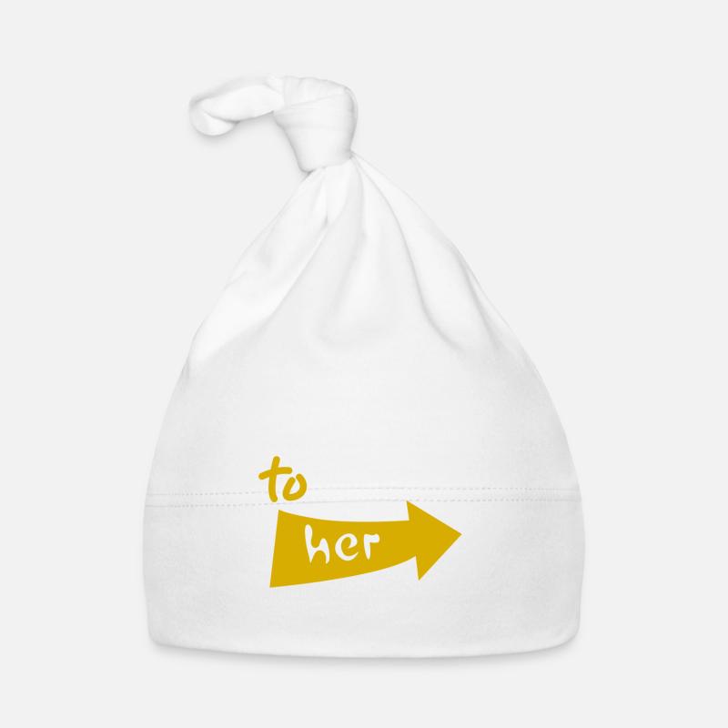 Né pour l’aimer - Bonnet bio Bébé - blanc