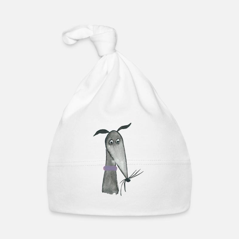 Greyhound black Organic Baby Cap