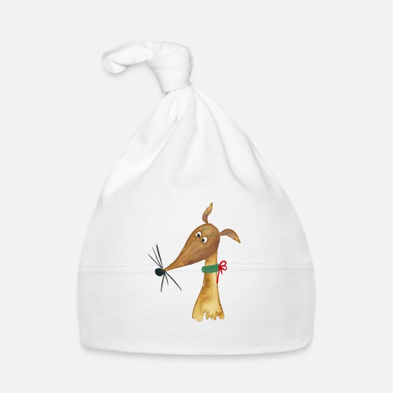 Windhund fawn Baby Bio-Mütze