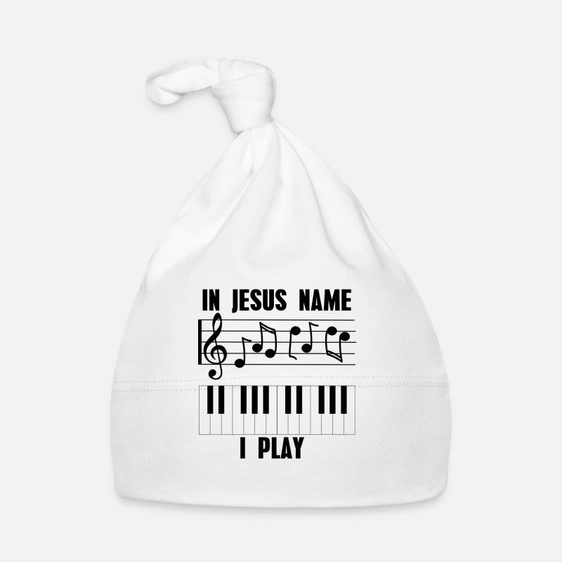 Piano - Bonnet bio Bébé - blanc