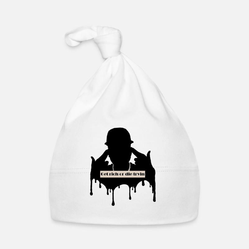 Get rich or la tryin - Bonnet bio Bébé - blanc