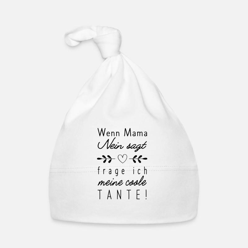 wenn mama nein sagt Geschenkidee - Baby Bio-Mütze - Weiß