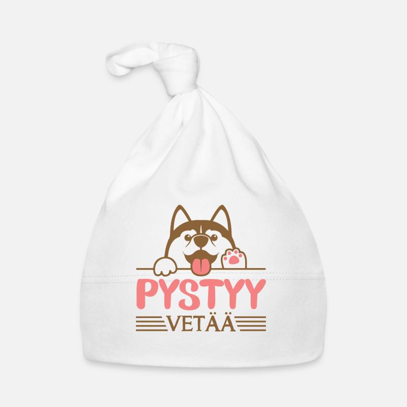Cadeau de chien chiot husky Bonnet bio Bébé