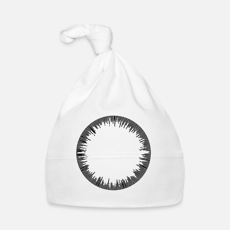 Circle frame rays motif photo frame template Organic Baby Cap