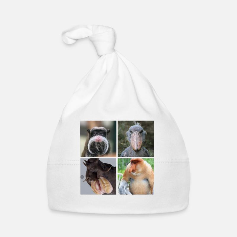 Animaux drôles Bonnet bio Bébé