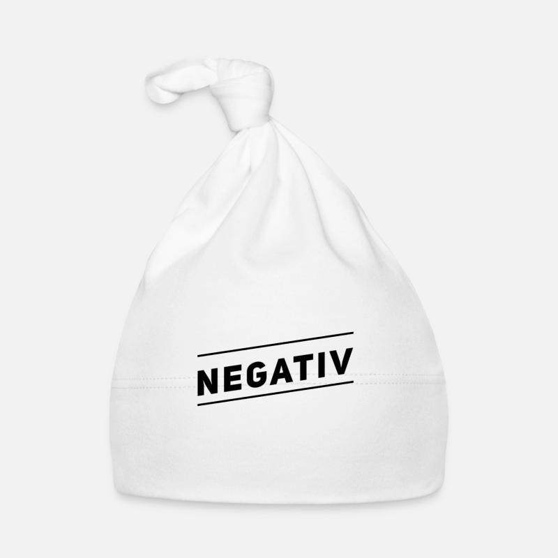 négatif - Bonnet bio Bébé - blanc