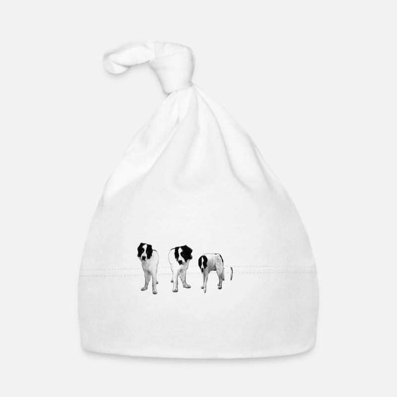 Idée cadeau chien Landseer Dog Bonnet bio Bébé