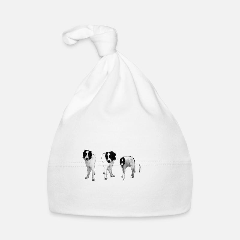 Landseer-Hund--Geschenkidee Baby Bio-Mütze