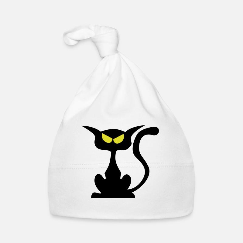 Black cat Organic Baby Cap
