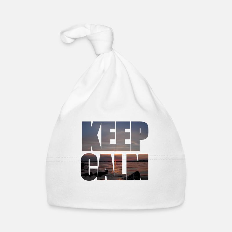 Keep calm Dekoration Baby Bio-Mütze