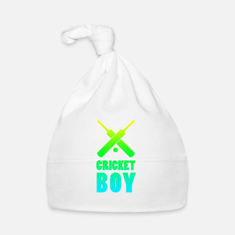 Cricket Boy Cricket Player Idée cadeau drôle Bonnet bio Bébé