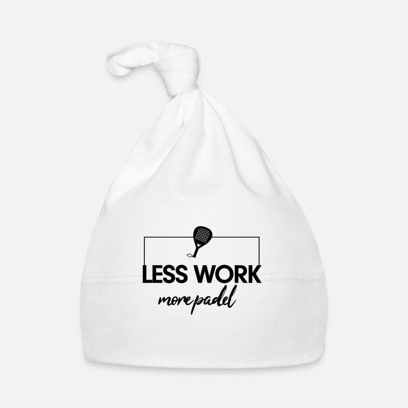 Less Work more Padel Noir Bonnet bio Bébé