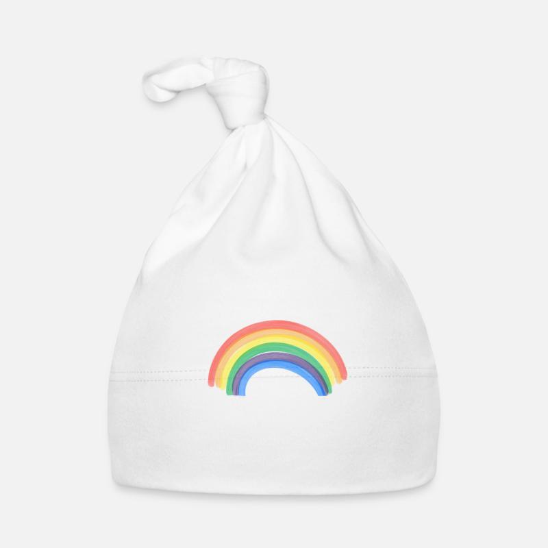 Regenbogen Illustration Baby Bio-Mütze
