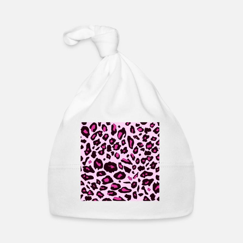 Pink Leopard print pattern - cheetah spots Organic Baby Cap