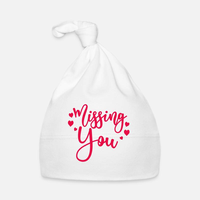 Missing You Miss Love Gift Idea Organic Baby Cap