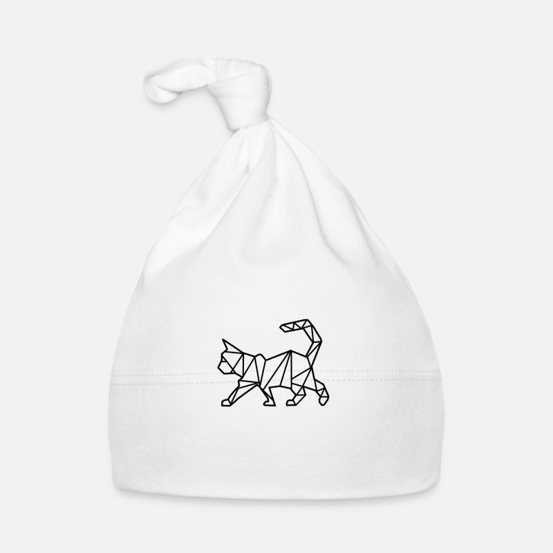 cat geometric Organic Baby Cap