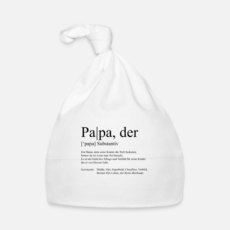 Papa, der Baby Bio-Mütze