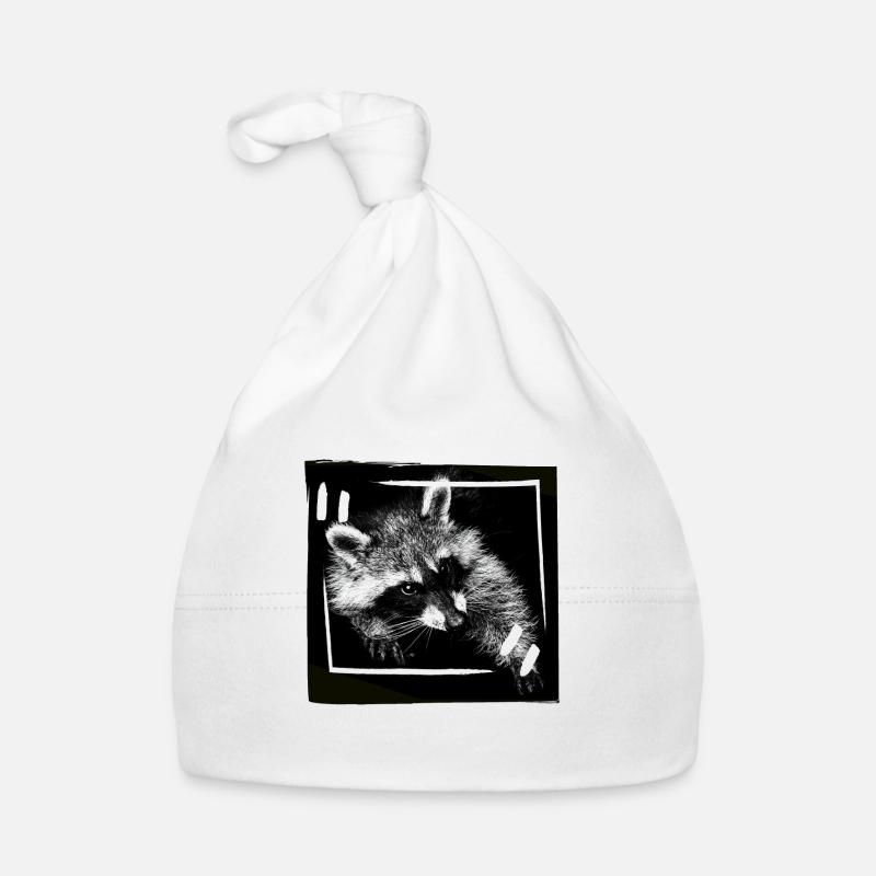 Raton laveur mignon Bonnet bio Bébé