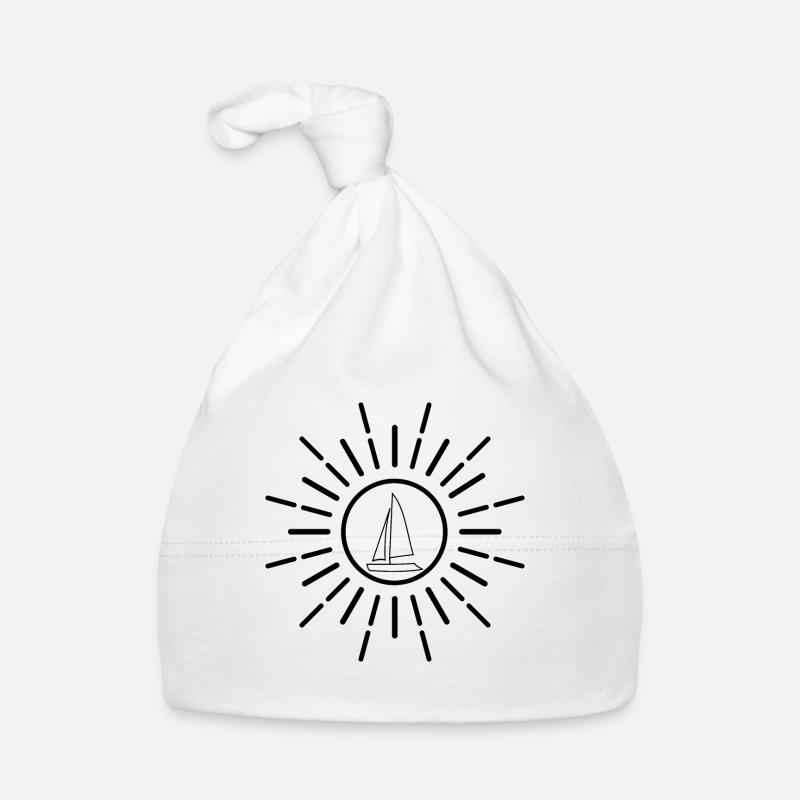 voile de soleil - Bonnet bio Bébé - blanc