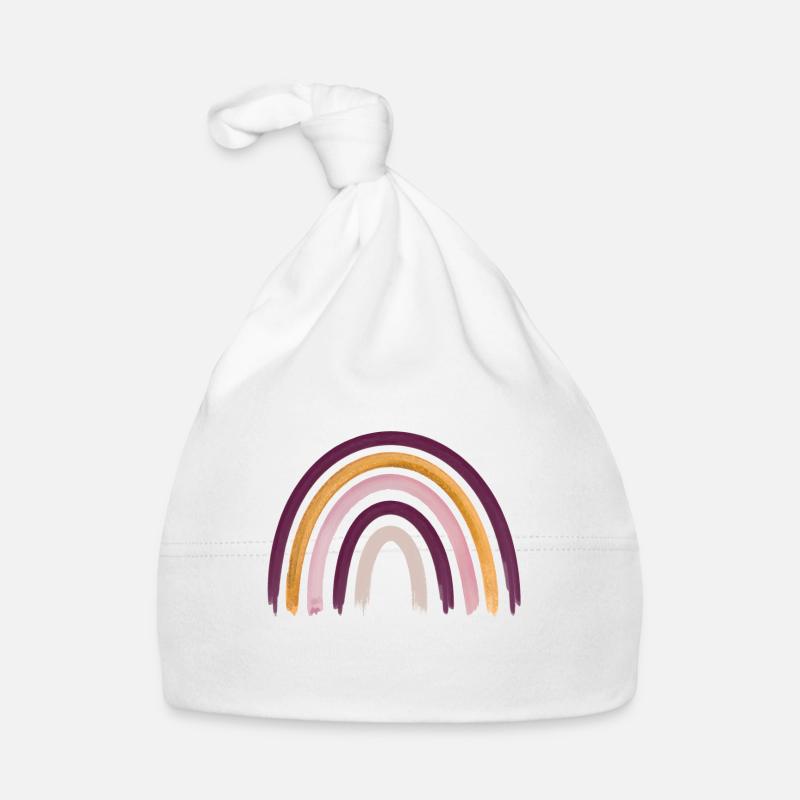 Arc-en-ciel Boho Rainbow bébé fille Bonnet bio Bébé