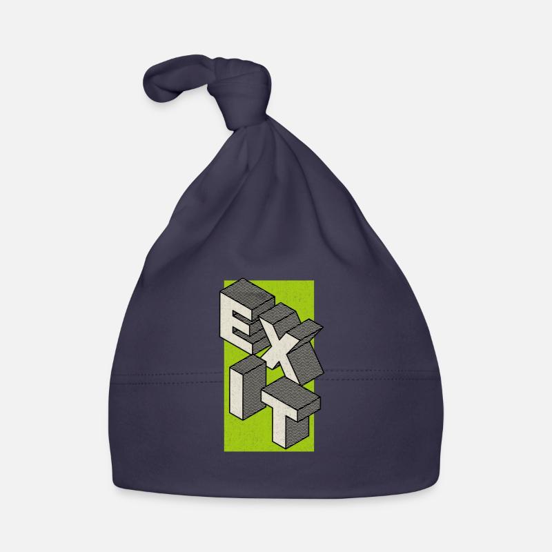 Exit - take the exit - in green Organic Baby Cap