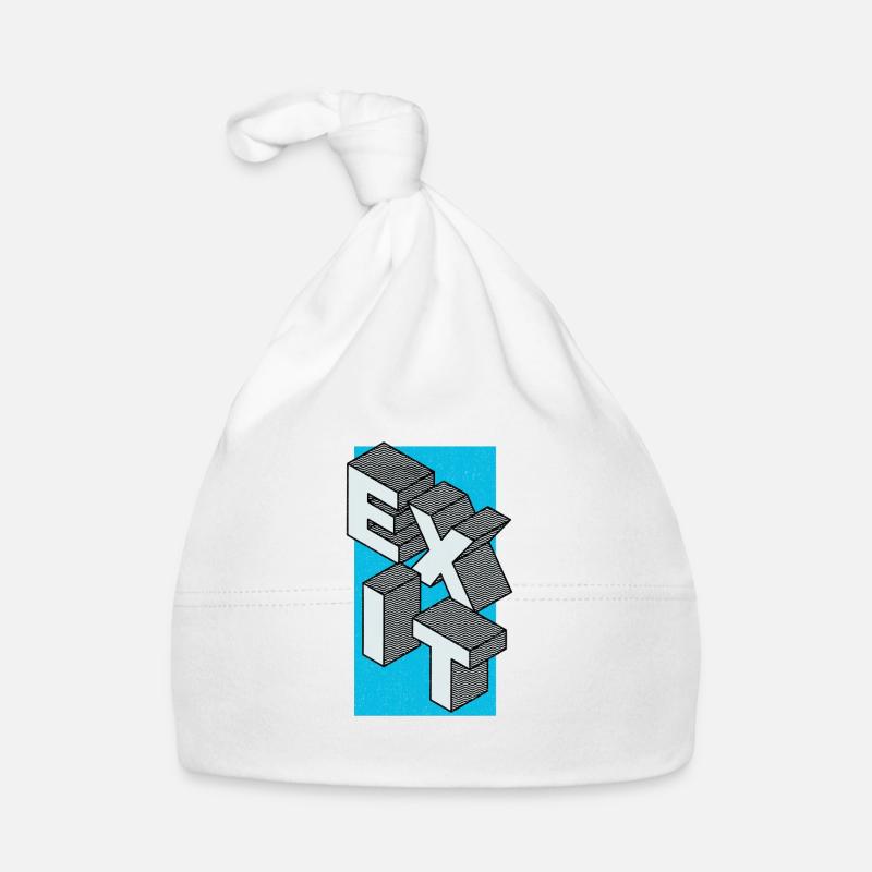 Exit - take the exit in blue Organic Baby Cap