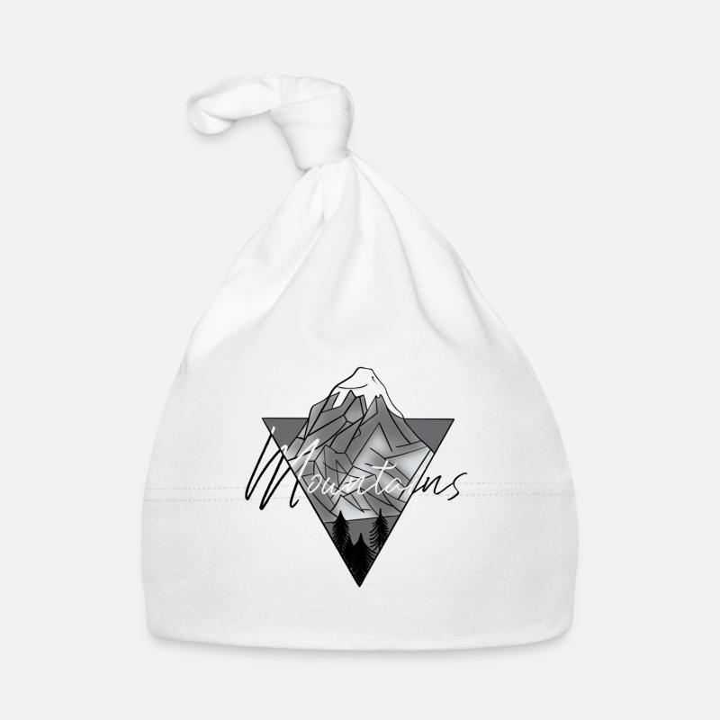 MOUNTAINS - Baby Bio-Mütze - Weiß
