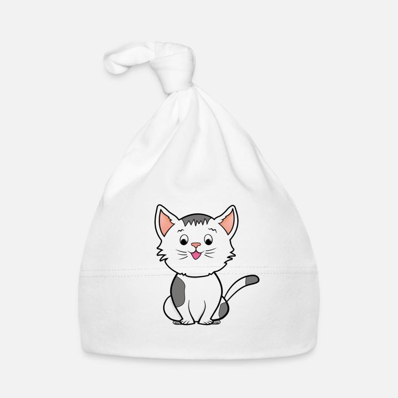 Süße Comic Katze Baby Bio-Mütze