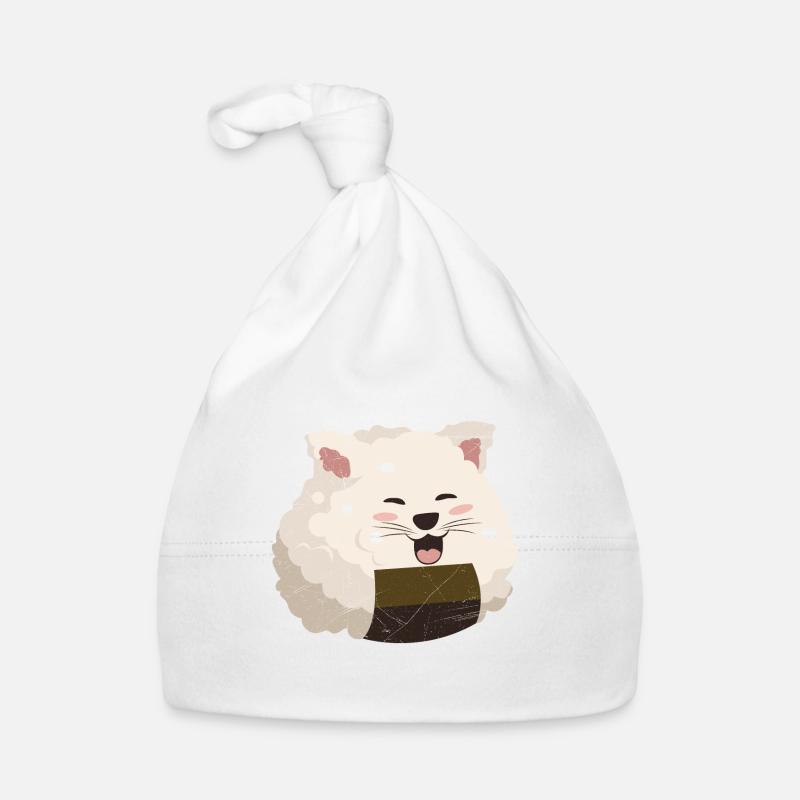 Onigiri Katze Kawaii Lustige Geschenkidee Baby Bio-Mütze