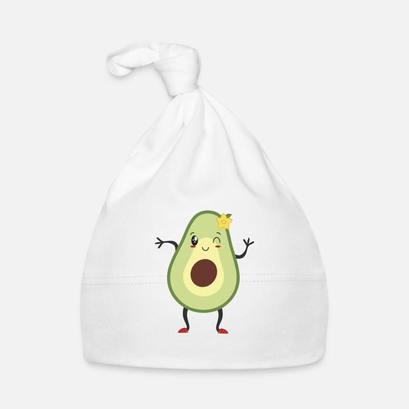 Mädchen Avocado mit Blume in ihren Haaren Baby Bio-Mütze