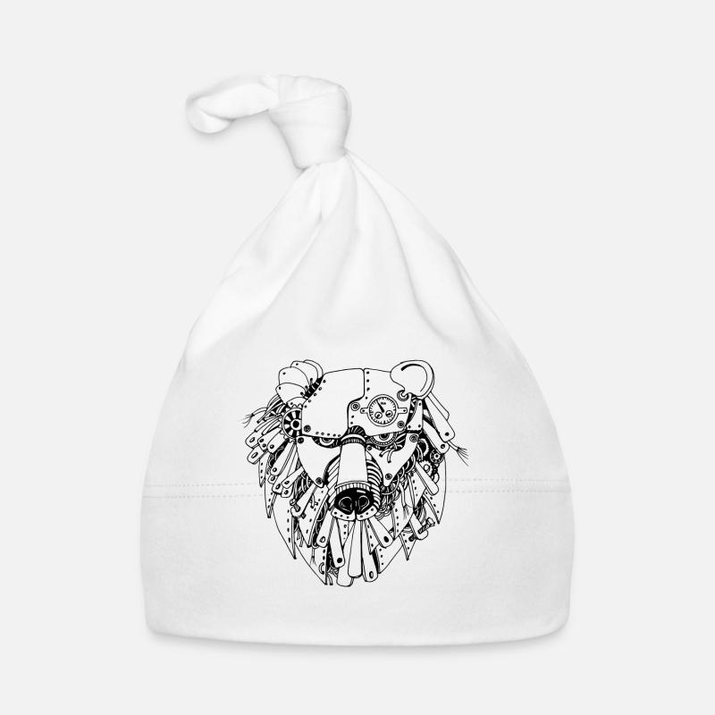 steampank bear Baby Bio-Mütze