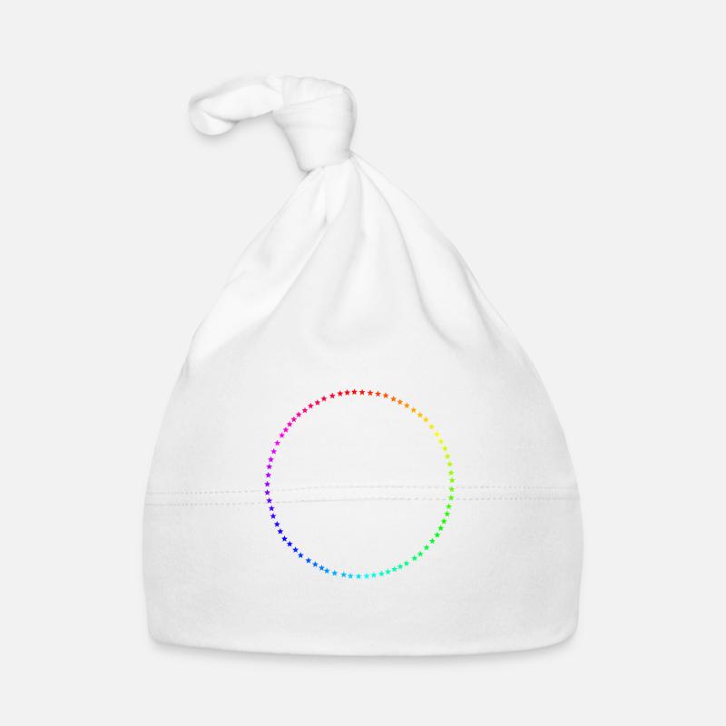 Colorful stars arranged in a circle LGBT Pride Organic Baby Cap
