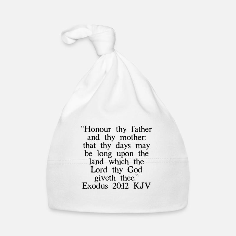 Exodus 20:12 King James Version Baby Bio-Mütze