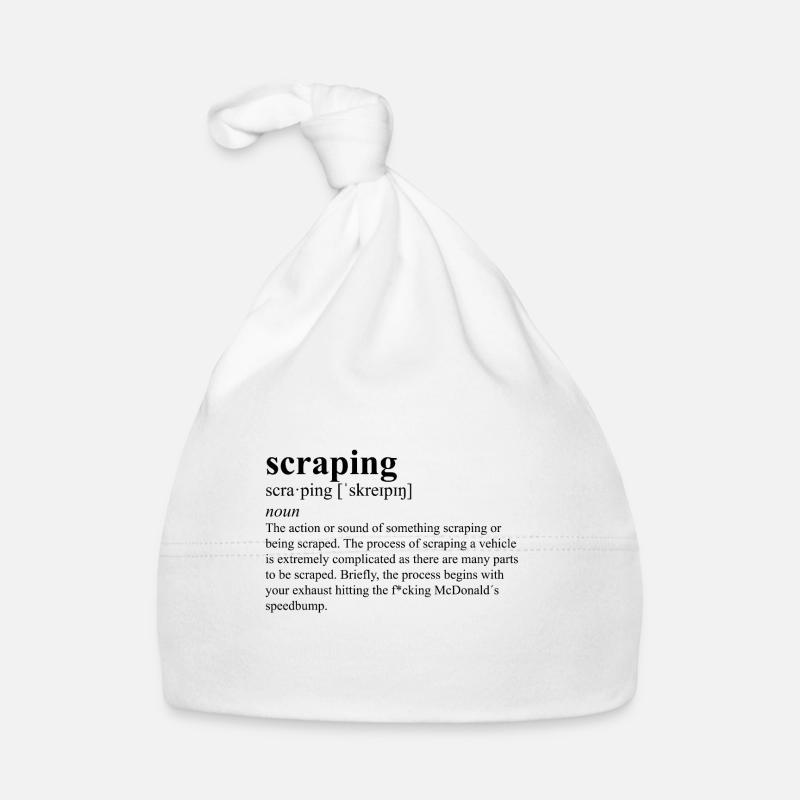 scraping definition black Organic Baby Cap