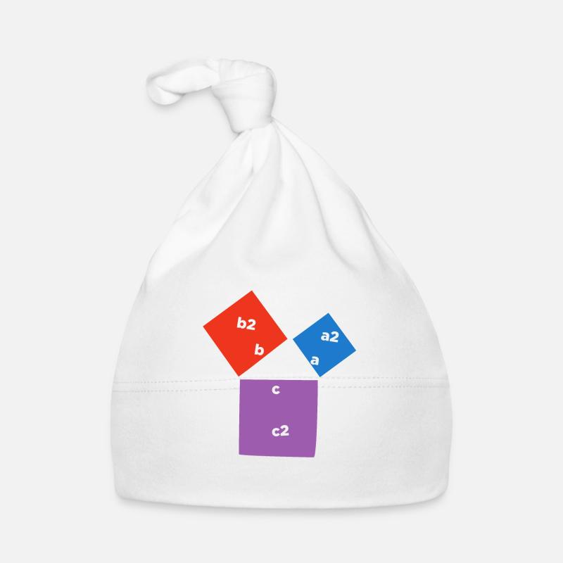 Triangle de théorème de Pythagore poison amoureux des mathématiques Bonnet bio Bébé