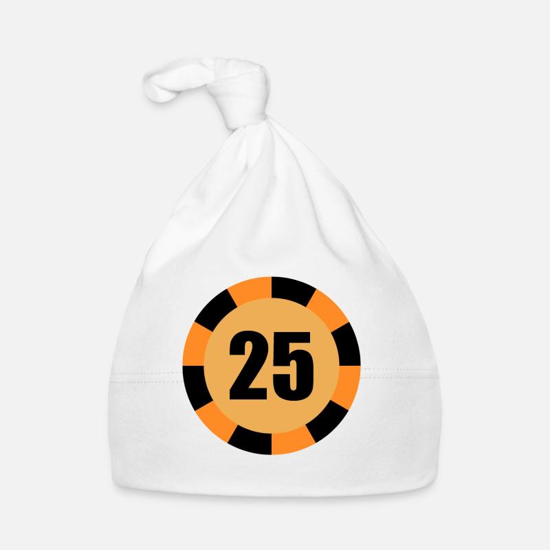 Poker chip number 25 poker game design Organic Baby Cap