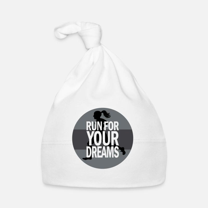 Run for your dream jogging Spruch Baby Bio-Mütze
