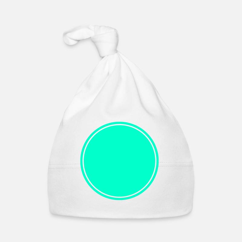 Circle turquoise self design Organic Baby Cap