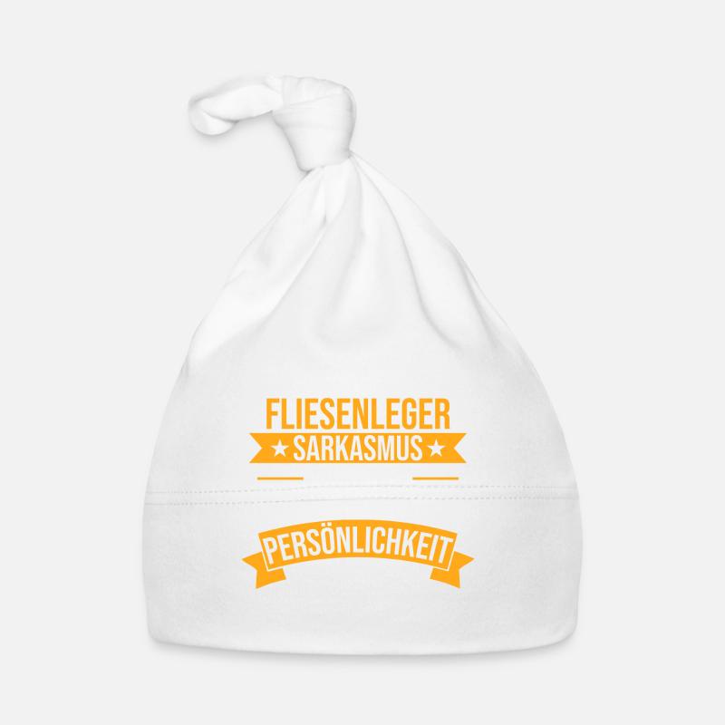 Fliesenleger Handwerker Bauarbeiter Beruf Spruch Baby Bio-Mütze