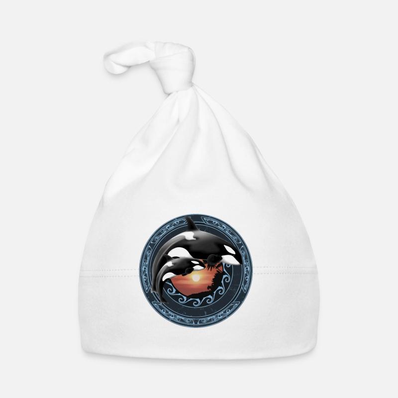 Orca Killerwal - Baby Bio-Mütze - Weiß