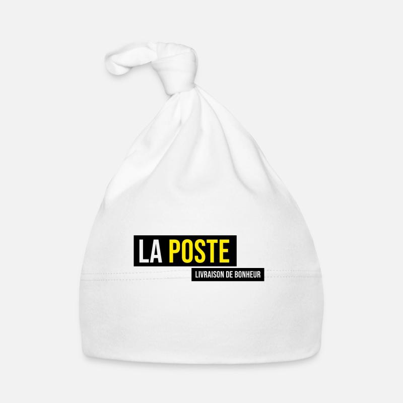 La poste livraison de bonheur colis poste laposte - Bonnet bio Bébé - blanc