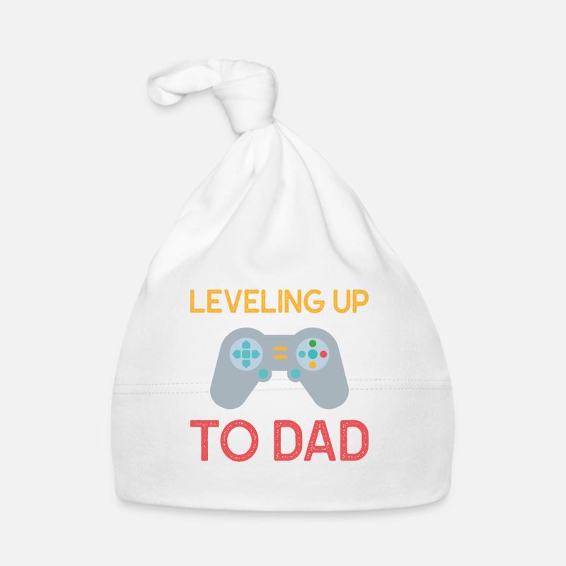Leveling up to dad Vater Opa Onkel Geschenk Baby Bio-Mütze