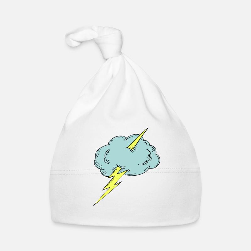 Thunder! Lightning Storm with Cloud Organic Baby Cap